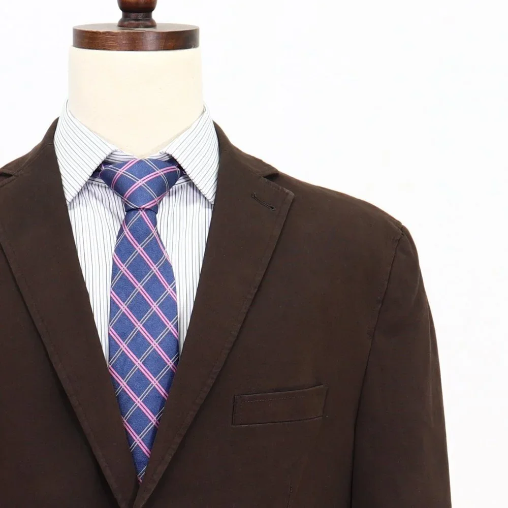 Pronto Uomo 44R Brown Solid 2-Button Sport Coat Blazer Jacket V020
